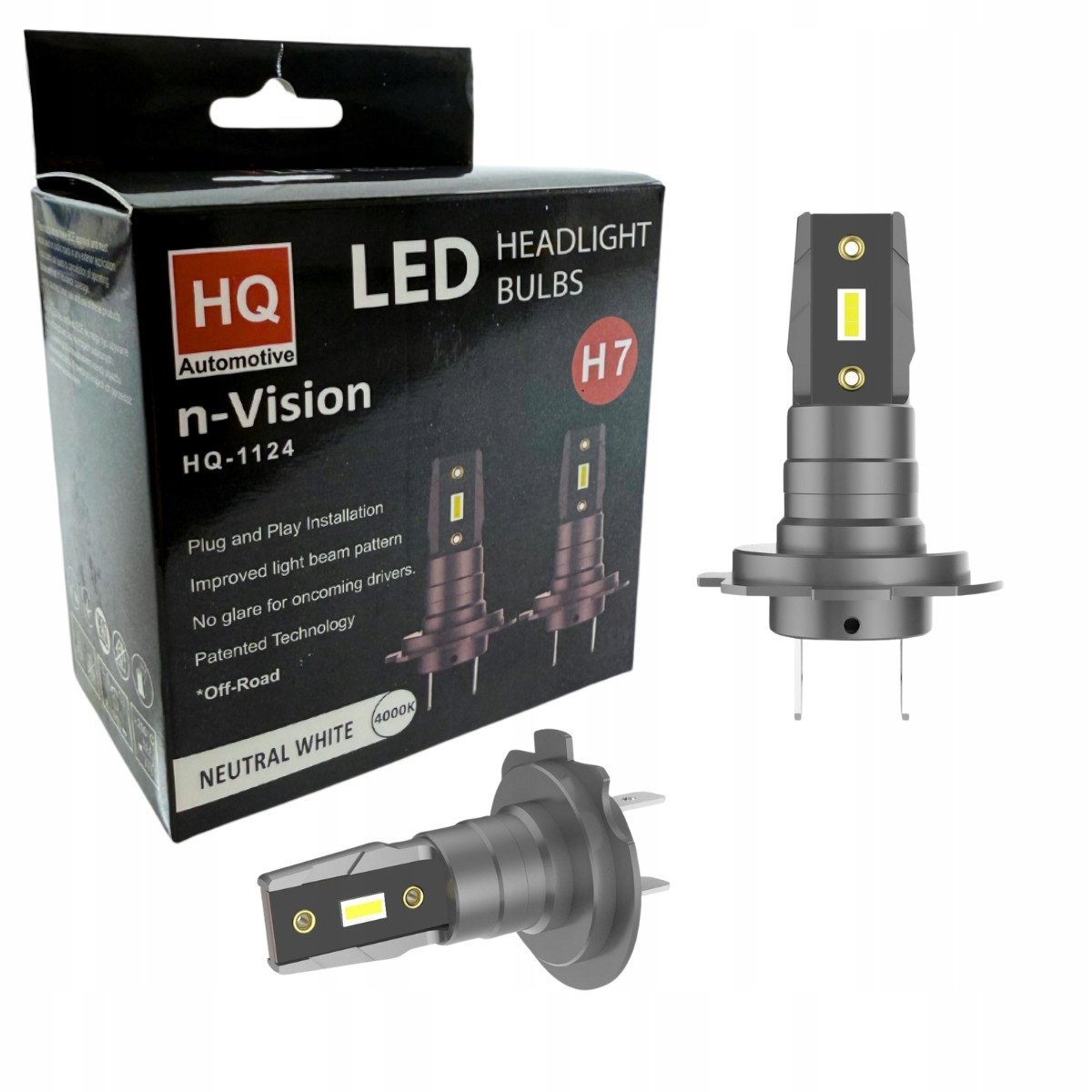 Żarówki H7 Led Retrofit 12v 4000k Neutralne Białe Światło Dopasowane 1:1