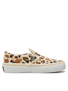Vans Tenisówki Classic Slip-On Glitter VN000CYGBF21 Beżowy - Buty dla dziewczynek - miniaturka - grafika 1