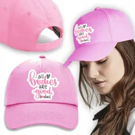 Czapki i chusty sportowe męskie - CZAPKA Różowa Daszek Na Wiosnę GOOD BODIES Wzory - miniaturka - grafika 1