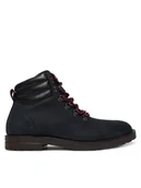 Botki męskie - Tommy Hilfiger Trzewiki Cleated Hilfiger Wrm Hook Boot FM0FM05699 Granatowy - miniaturka - grafika 1