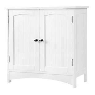 SONGMICS Songmics szafka pod umywalkę szafka łazienkowa dużo miejsca do przechowywania 2 drzwiczki z regulowaną półką kolor biały 60 x 60 x 30 cm (szer. X wys. X głęb.) BBC01WT - Szafki łazienkowe - miniaturka - grafika 1