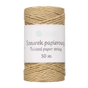 SZNUREK PAPIEROWY SKRĘCANY 50M KRAFT SPSZ-019  DP CRAFT 5903925010619 - Półfabrykaty do biżuterii - miniaturka - grafika 1