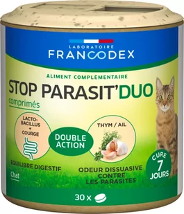 Francodex Karma uzupełniająca Stop Parasit'Duo przeciw pasożytom kot - Suplementy i witaminy dla kotów - miniaturka - grafika 1