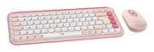 Zestawy myszka + klawiatura - Logitech POP Icon Combo klawiatura Dołączona myszka Uniwersalne Bluetooth QWERTY Hiszpański Różowy, Biały - miniaturka - grafika 1
