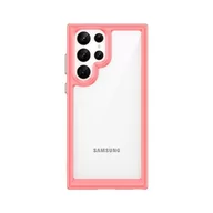 Etui i futerały do telefonów - Etui Outer Braders sztywny pokrowiec z żelową ramką do Samsung Galaxy S22 Ultra czerwony - miniaturka - grafika 1
