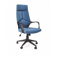 Fotele i krzesła biurowe - Fotel Obrotowy Gabinetowy Voyager Czarny / Niebieski Halmar - miniaturka - grafika 1