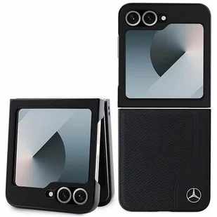 Mercedes MEHMZF623RBGVK Z Flip6 F741 czarny/black Leather Wood Imitation MagSafe - Etui i futerały do telefonów - miniaturka - grafika 1