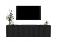 Szafki RTV - Komoda RTV, szafka wisząca, glamour, Elpis, 150x37x39 cm, czarny, mat - miniaturka - grafika 1