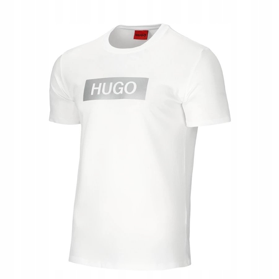 HUGO biały t-shirt koszulka meska logo napis HUGO BOSS HUGO biały t-shirt koszulka meska logo napis HUGO BOSS r.XXL