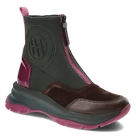 Botki damskie - Zielone Botki Hispanitas Damskie Eleganckie Obuwie na Jesień - miniaturka - grafika 1