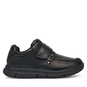 Buty dla chłopców - Półbuty Tommy Hilfiger Low Cut Velcro Shoe T3B4-33176-1355 M Czarny - miniaturka - grafika 1
