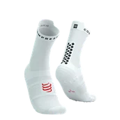 Skarpetki sportowe męskie - COMPRESSPORT Skarpetki do biegania wysokie ProRacing Socks V4 white/black - miniaturka - grafika 1