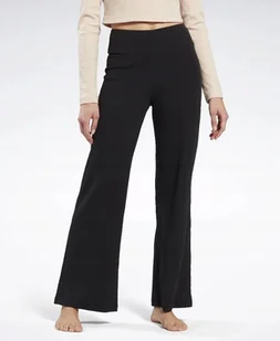 Reebok Yoga Rib Czarne Spodnie Damskie Prążkowane M 0axb2_b* - Spodnie damskie - miniaturka - grafika 1