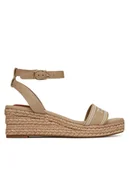 Espadryle damskie - Tommy Hilfiger Espadryle Tommy Hilfiger Espad Mid Wedge FW0FW08805 Beżowy - miniaturka - grafika 1