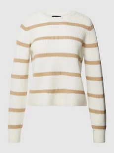 Sweter z dzianiny w paski - Swetry damskie - miniaturka - grafika 1