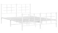 Łóżka - Metalowe białe łóżko loftowe 200x200 cm Asla 6X - miniaturka - grafika 1