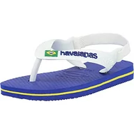 Buty dla dziewczynek - Havaianas Sandały dziecięce Brasil Logo II uniseks, niebieski morski, 20 EU - miniaturka - grafika 1