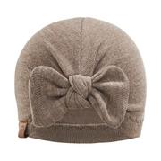 Czapeczki dla niemowląt - Turban merino - taupe 1-2 lata - miniaturka - grafika 1