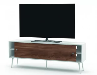 Drewniana Szafka Rtv Sonorous Retro Rtra-140-Wht-Cwn  Szerokość 140 Cm - Szafki RTV - miniaturka - grafika 1