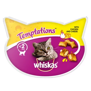Whiskas Temptations Kurczak z serem - Suplementy i witaminy dla kotów - miniaturka - grafika 1