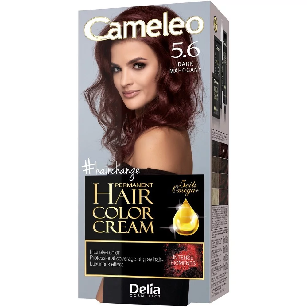 DELIA Cosmetics Cameleo HCC Farba permanentna Omega+ nr 5.6 Dark Mahogany 1op