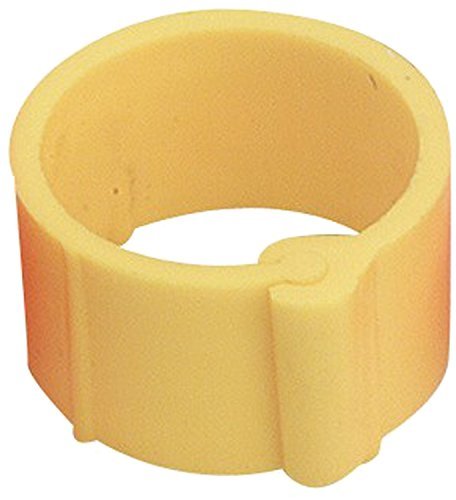 Klipsy do drobiu o średnicy 20 mm, żółte, 50 sztuk