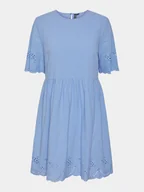 Sukienki - Pieces Sukienka letnia Almina 17149522 Niebieski Regular Fit - miniaturka - grafika 1