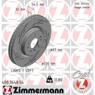 Tarcze hamulcowe - Tarcza hamulcowa ZIMMERMANN 400.3648.54 - miniaturka - grafika 1