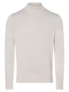 Calvin Klein Męski sweter z wełny merino Mężczyźni Wełna merino beżowy jednolity, XL - Swetry męskie - miniaturka - grafika 1