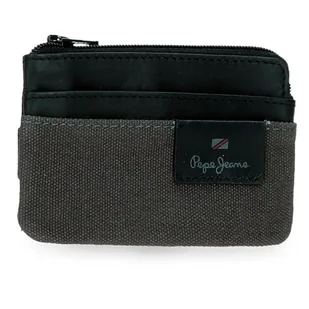 Pepe Jeans Hilltop Portfel z uchwytem na karty Szary 11x7x1,5 cm Skóra by Joumma Bags, Szary, Talla única, Portfel na karty - Portfele - miniaturka - grafika 1