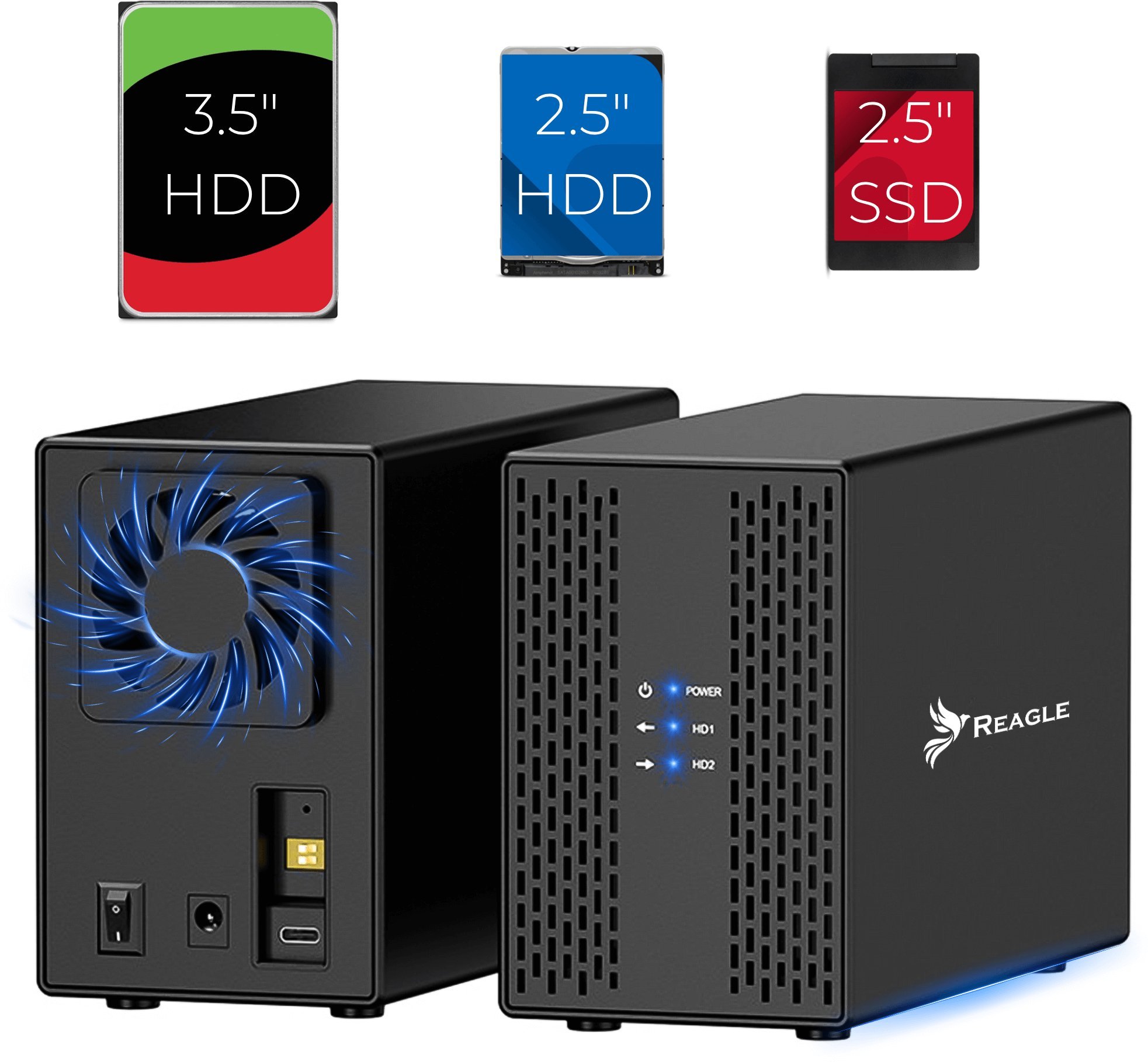 OBUDOWA DYSKU HDD SSD 2x 3,5