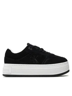 Calvin Klein Jeans Sneakersy Bold Platf Laceup Low Mg Suede YW0YW01575 Czarny - Sneakersy damskie - miniaturka - grafika 1