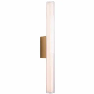 Lampa ścienna Fayette W0366 Maxlight  LED 12W 3000K IP44 podłużny metalowy złoty - Lampy ścienne - miniaturka - grafika 1