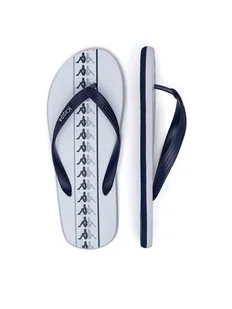 Kappa Japonki 371G1LW White - Blue Marine - Grey Lt Lead Kolorowy - Klapki i japonki męskie - miniaturka - grafika 1