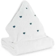 Okrycia kąpielowe dla dzieci - Ręcznik z kapturem Baby 100 x 100 cm Biały - miniaturka - grafika 1