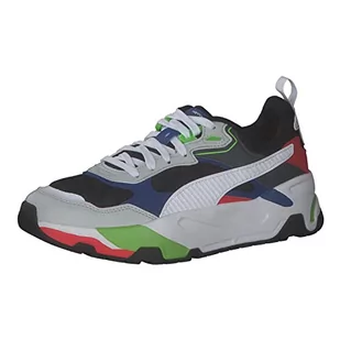 PUMA Męskie trampki Trinity, czarno-biało-lodowy szary, 4 UK - Trampki męskie - miniaturka - grafika 1