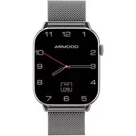 Smartwatch - Armodd Prime Czarny z metalowym paskiem i silikonowym paskiem 9106 - miniaturka - grafika 1