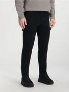 Spodnie męskie - Sinsay - Spodnie slim - czarny - miniaturka - grafika 1