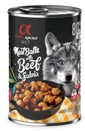 Mokra karma dla psów - Alpha Spirit Mięsne klopsiki z wołowiną i szałwią 12x400g - miniaturka - grafika 1