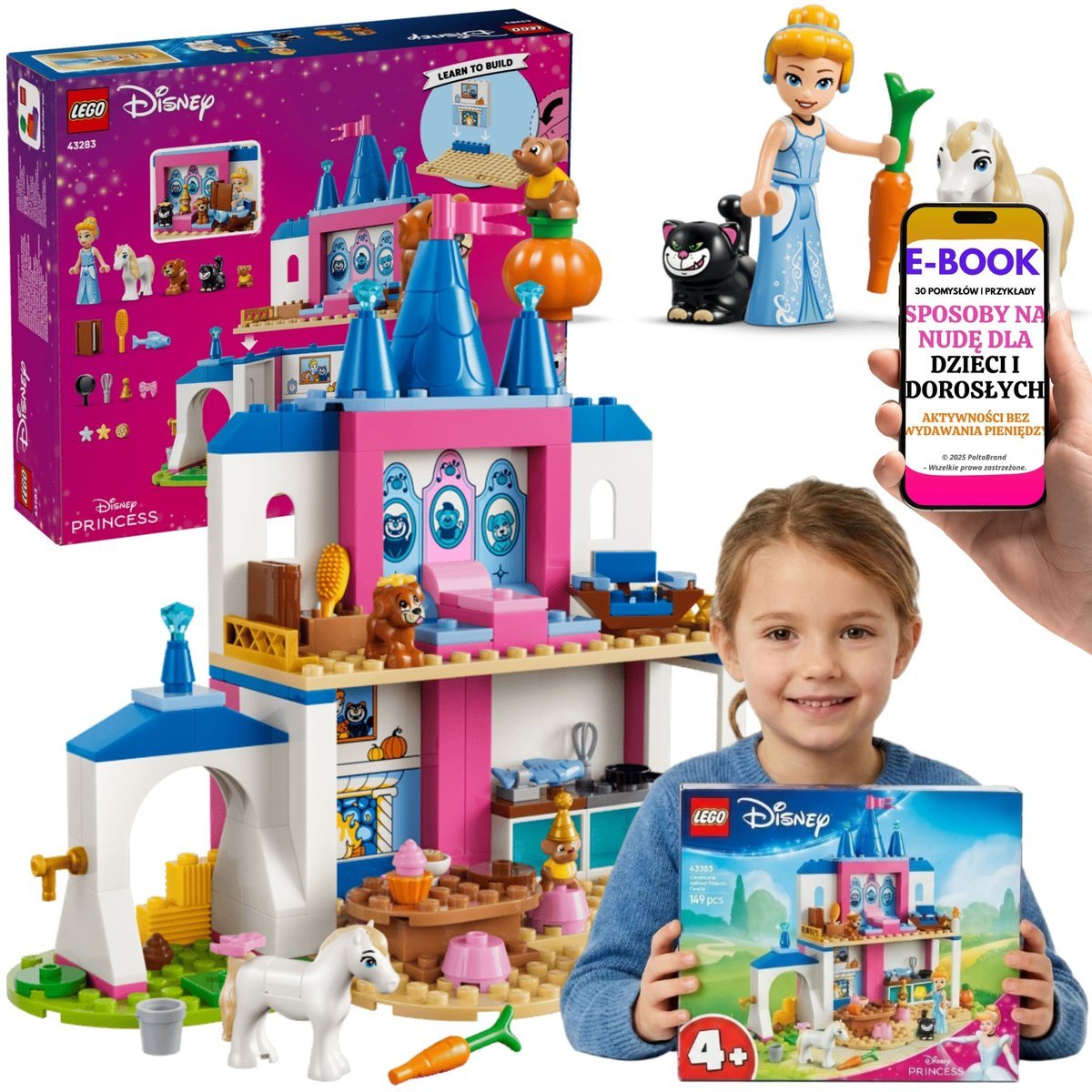LEGO Disney Princess Zamek Kopciuszka 43283 Prezent + E-BOOK-3