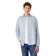 Koszule męskie - Wrangler Męska koszula z 1 kieszenią, niebieska Captains Blue, rozm. XXL, Captains Blue, XXL - miniaturka - grafika 1