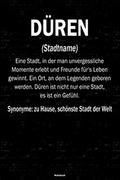 Pozostałe książki obcojęzyczne - Düren Notizbuch: Definition von der Stadt Düren Journal DIN A5 liniert 120 Seiten Geschenk - miniaturka - grafika 1