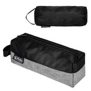 Herlitz Piórnik kosmetyczka Quattro Grey Melange/black - - Piórniki - miniaturka - grafika 1