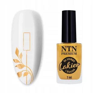 Ntn Premium Lakier do stempli i blaszek NTN Premium złoty 7 ml Nr 96 - Ozdoby do paznokci - miniaturka - grafika 1