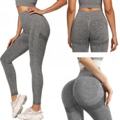 Legginsy - LEGINSY SPORTOWE BEZSZWOWE WYSOKI STAN FITNESS M - miniaturka - grafika 1