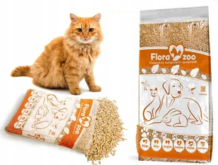 Żwirek dla kota Flora Zoo Żwirek drewniany"Nature Concept" 15KG - Żwirek dla kotów - miniaturka - grafika 1