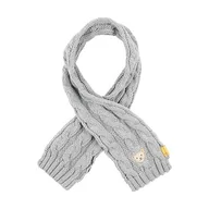 Apaszki i szaliki damskie - Steiff Dziewczęcy dziergany szalik, Soft Grey Melange, One Size, Soft Grey Melange, jeden rozmiar - miniaturka - grafika 1