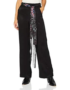 Desigual Damskie spodnie Heira Casual, czarny, 38 - Spodnie damskie - miniaturka - grafika 1