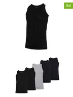 Koszulki męskie - Fila Podkoszulki (5 szt.) w kolorze czarnym, granatowym i szarym - miniaturka - grafika 1