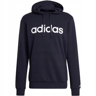 Bluza męska adidas Essentials French Terry Linear Logo Hoodie granatowa GK9 - Bluzy męskie Bluza męska adidas Essentials French Terry Linear Logo Hoodie granatowa GK9 - Bluzy męskie - miniaturka - grafika 1